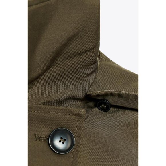 ZARA ZW COLLECTION WATER REPELLENT TRENCH COAT - Picture 9 of 9